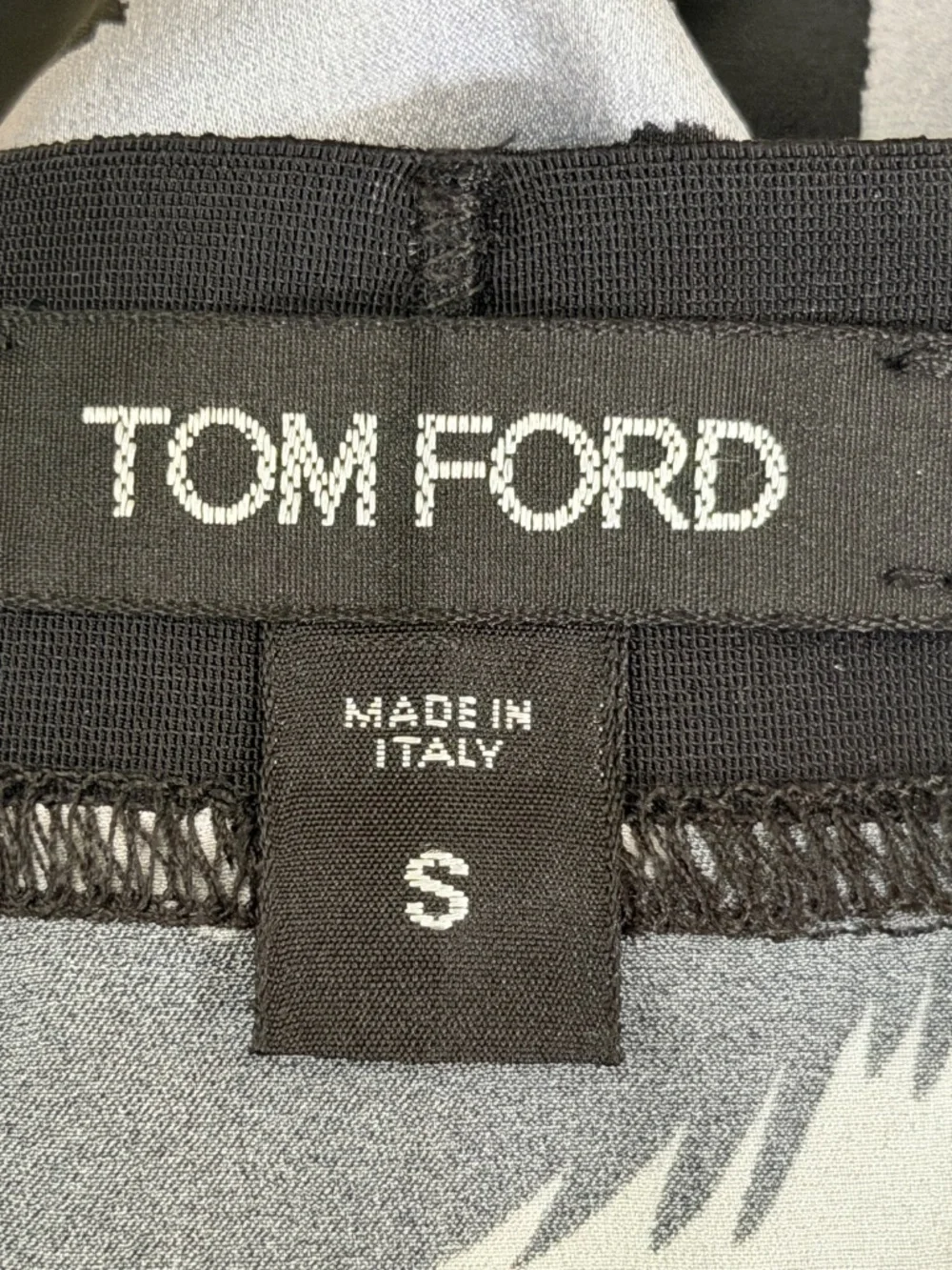 Tom Ford Gray Black Zebra Stretch Silk Logo Velvet Waistband Boxer Shorts